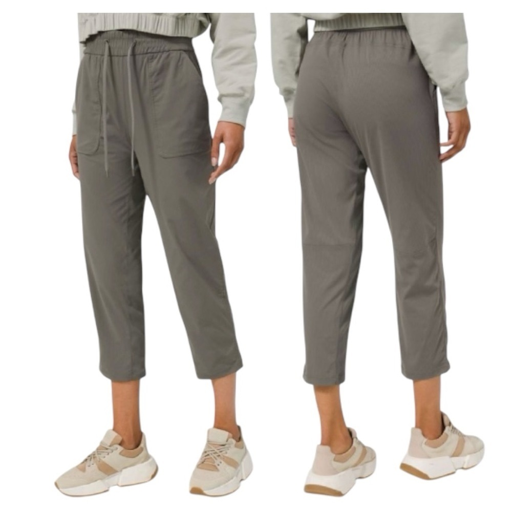 Lululemon Beyond the Studio Crop Grey Sage Size 4 - Picture 2 of 10